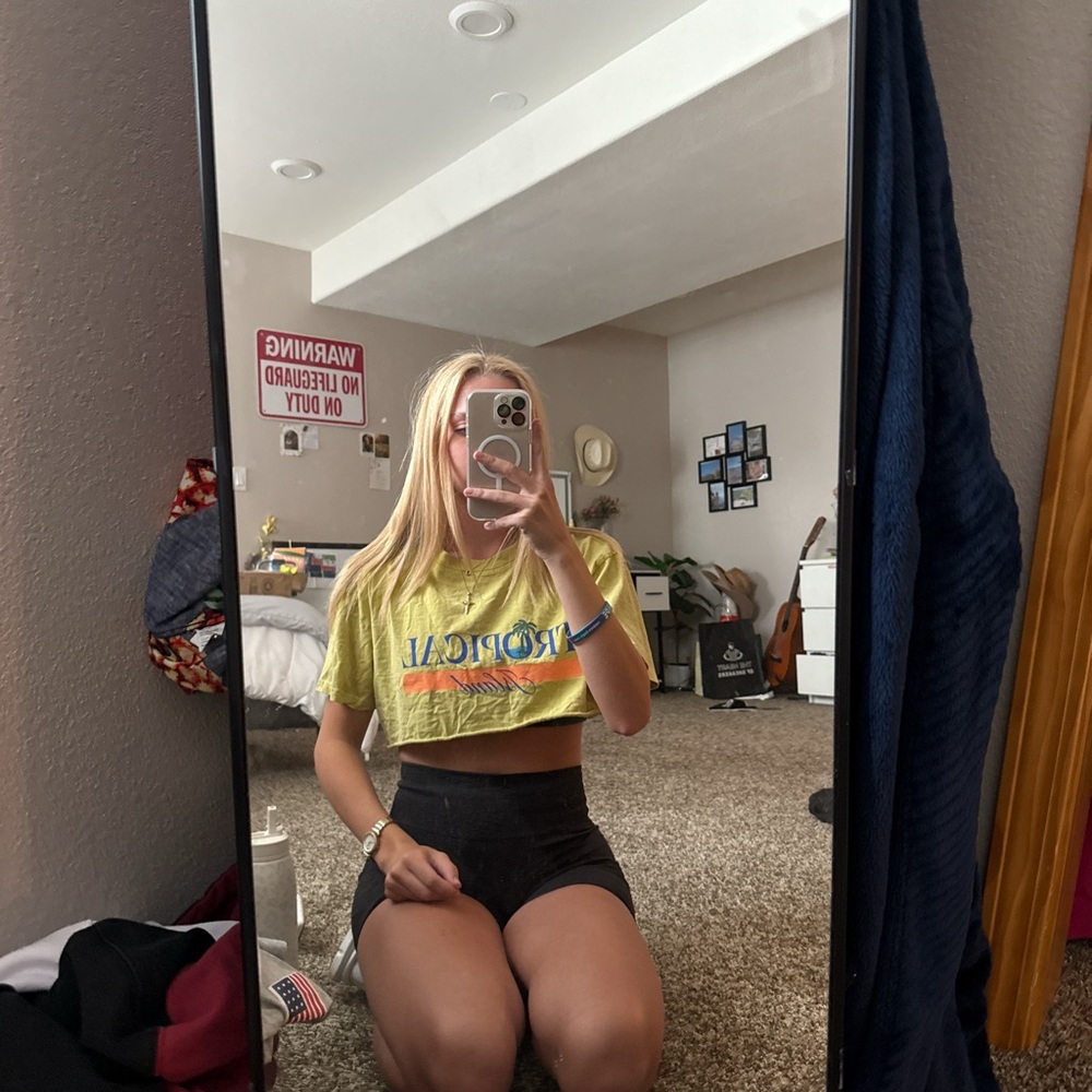Forever 21 Yellow Crop Top